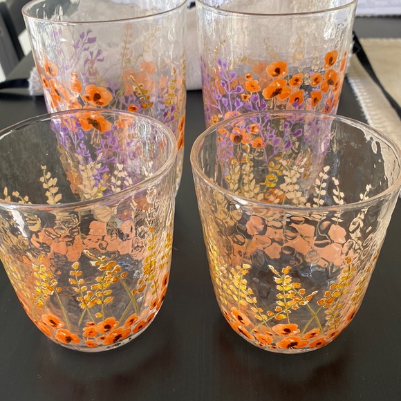 Anthropology Clemence Glass Set sold in sets of 2 or all 4 - Coral - Picture 2 of 6